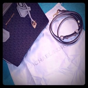 Michael Kors Sm Accordion Two-tone Crossbody Bag